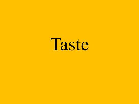 Taste. Anatomy of the Mouth How Taste Works Taste is a chemical sense. Inside every bump on your tongue there are over 200 taste buds. Each taste bud.