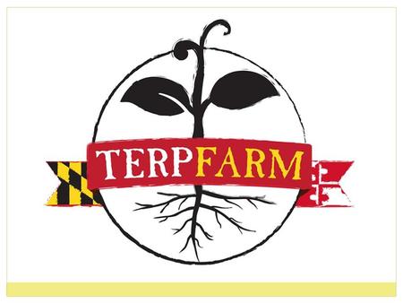 Presentation Outline Background & Introduction  Green Dining  Terp Farm Pilot  Year One Outcomes  Next Steps Terp Farm – Year One  Summer  Fall.