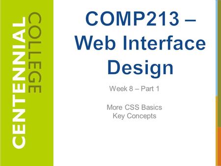 COMP213 – Web Interface Design