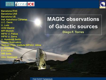MAGIC observations of Galactic sources
