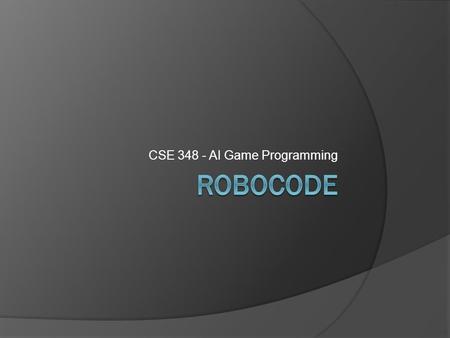 CSE 348 - AI Game Programming. Installation 