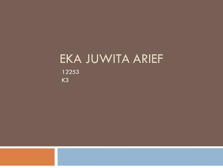 EKA JUWITA ARIEF 12253 K3. Internet-Based Project Work.