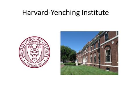 Harvard-Yenching Institute. Origins Harvard-Yenching Institute founded in 1928, funded by the estate of Charles M. Hall, inventor of the process for refining.