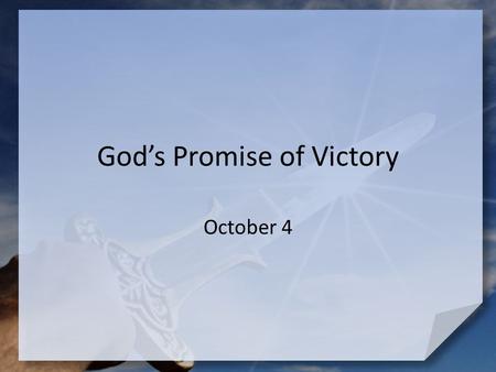 God’s Promise of Victory