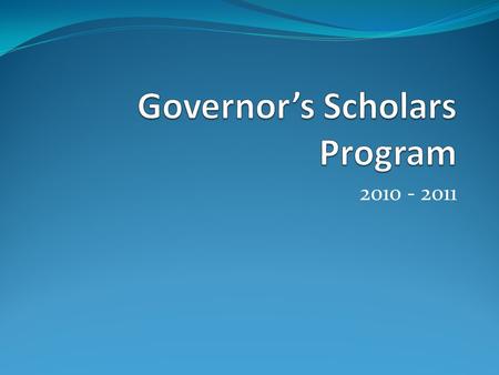 2010 - 2011. What is GSP? The Governor’s Scholar Program is a five-week uninterrupted residential summer program that takes place on a KY College campus.