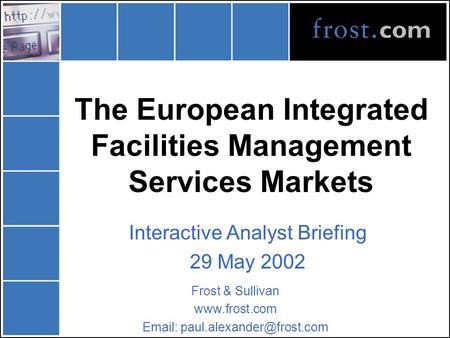 The European Integrated Facilities Management Services Markets