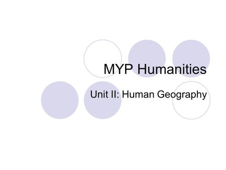 MYP Humanities Unit II: Human Geography. Monday, November 9, 2009 Objectives: Students will review basic map skills by drawing maps, identifying location.