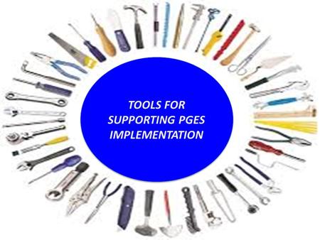 TPGES & PPGES Training Modules TOOLS FOR SUPPORTING PGES IMPLEMENTATION.