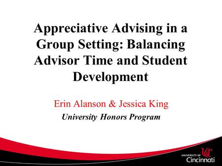 Erin Alanson & Jessica King University Honors Program