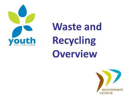 Waste and Recycling Overview. Inefficiency Lost resources/opportunities Environmental impact - greenhouse gases & other pollution Why focus on waste?