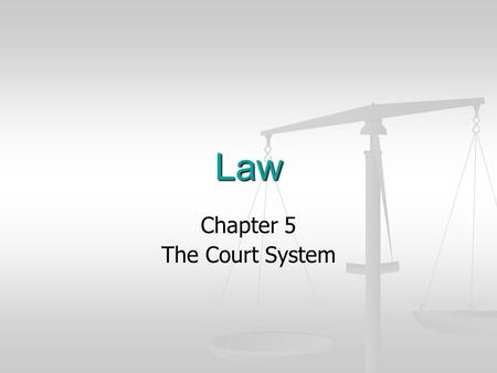Chapter 5 The Court System
