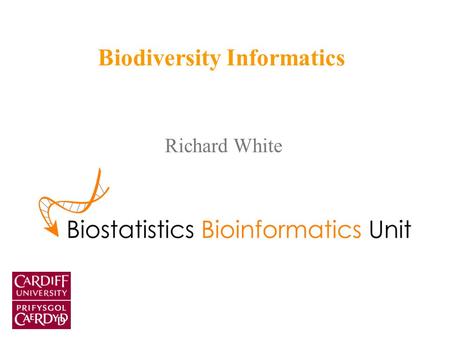 Richard White Biodiversity Informatics. What is biodiversity informatics? The preceding project, among others, shows that the challenges facing biodiversity.