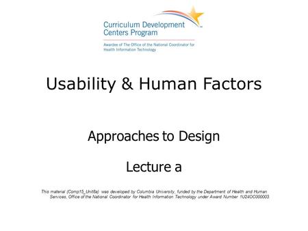 Usability & Human Factors