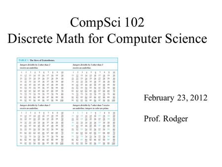 CompSci 102 Discrete Math for Computer Science