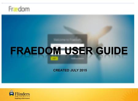 FRAEDOM USER GUIDE Fraedom User Guide Updated May 2015