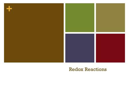Redox Reactions.