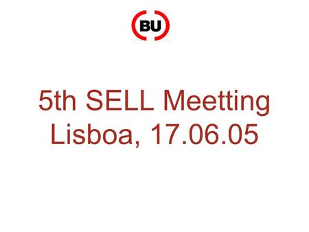 5th SELL Meetting Lisboa, 17.06.05. Activities report 2004 1.Government agreement to improve libraries 2.ILS change 3.ICOLC 4.Union catalogue 5.Digital.