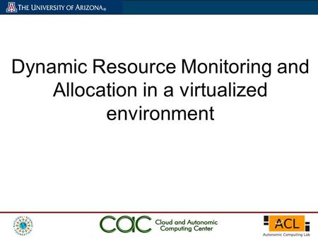 Dynamic Resource Monitoring and Allocation in a virtualized environment.