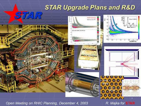 1 STAR STAR Upgrade Plans and R&D Open Meeting on RHIC Planning, December 4, 2003 R. Majka for STAR.