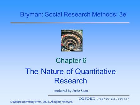 The Nature of Quantitative Research