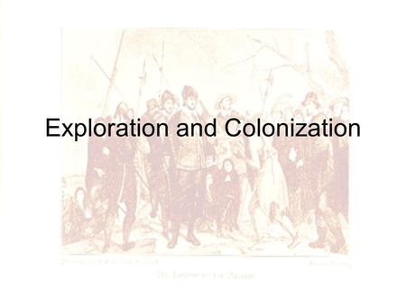 Exploration and Colonization. Review Information I. Review A. Starting to Explore! 1. Marco Polo Traveled to China – told of great wealth a. Gold, Spices,