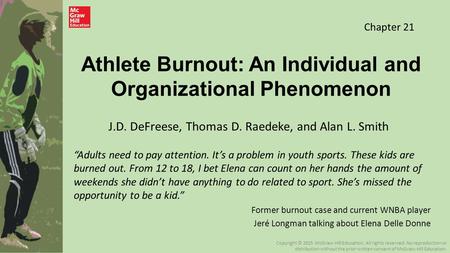 Athlete Burnout: An Individual and Organizational Phenomenon