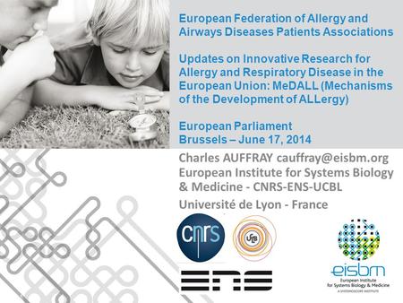 European Federation of Allergy and Airways Diseases Patients Associations Updates on Innovative Research for Allergy and Respiratory Disease in the European.