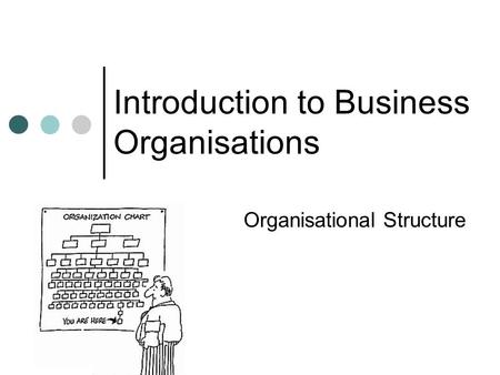 Introduction to Business Organisations