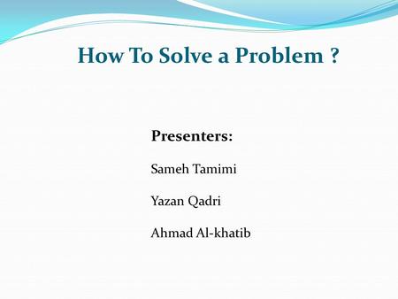 what is problem solving loop