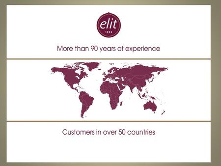 ELIT CHOCOLATE ELIT CHOCOLATE 2015 Company Profile Category: Chocolate and Confectionary Sector: 				Food Category: 			Chocolate and Confectionary.