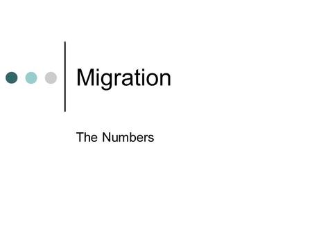 Migration The Numbers. Resources on Migration Office of Immigration StatisticsOffice of Immigration Statistics, (DHS) publishes the Yearbook of Immigration.