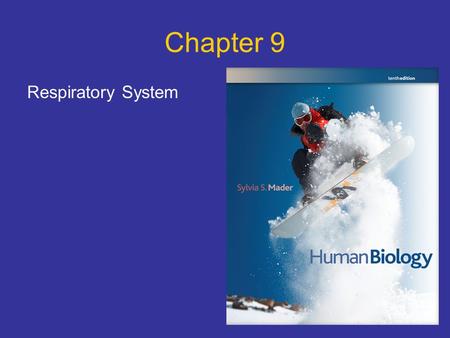 Chapter 9 Respiratory System.