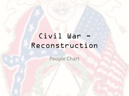 Civil War - Reconstruction