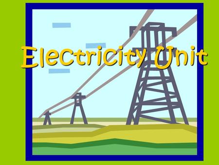 Electricity Unit. An electric charge is a negative or positive amount of electricity that builds up in an object.