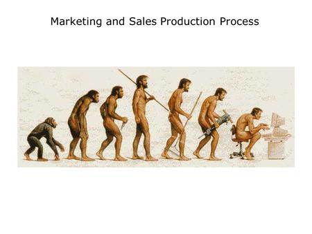 Marketing and Sales Production Process. Summary 3 Phases Conceptual Production Execution Roles Sponsor, Producer, Analyst, Senior Executive, Executive,