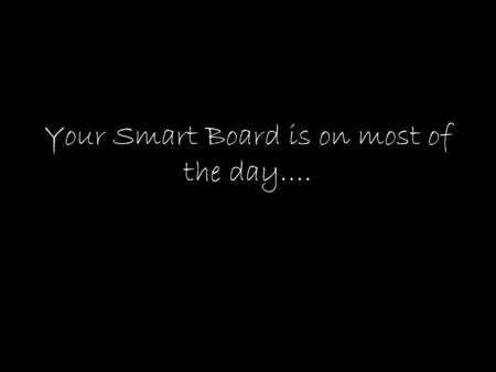 Your Smart Board is on most of the day….. Why not use the space for learning?