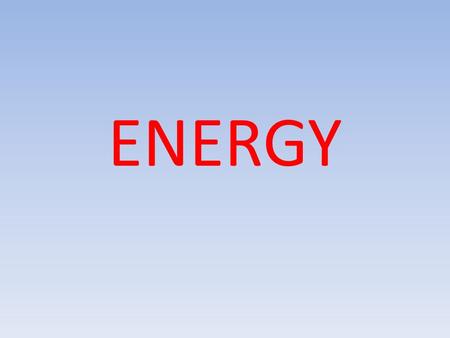 ENERGY. The body needs energy to survive The only form of energy the body uses is called ‘ATP’ There are 3 (energy systems) ways in which the body can.