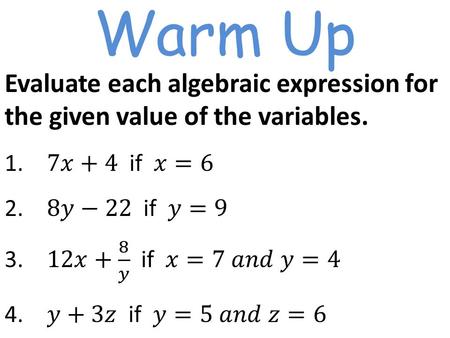 Warm Up. 1.3 Solving Equations Although they are closely related, a Great Dane weighs about 40 times as much as a Chihuahua. When solving real- world.