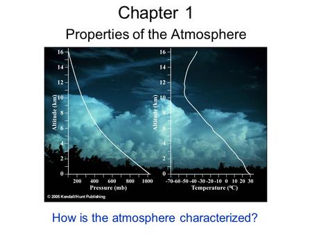 Chapter 1 Properties of the Atmosphere How is the atmosphere characterized?