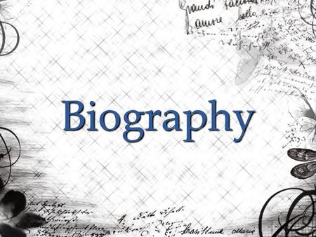 Biography. Biography bi·og·ra·phy : n. pl. bi·og·ra·phies An account of a person's life written, composed, or produced by another.