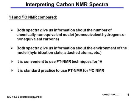Interpreting Carbon NMR Spectra