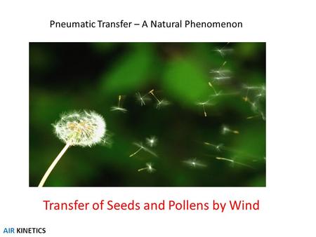 Pneumatic Transfer – A Natural Phenomenon