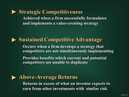 Strategic Competitiveness