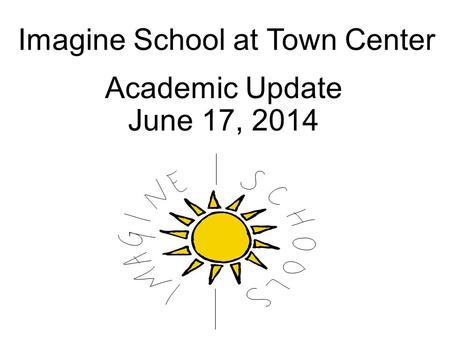 Imagine School at Town Center Academic Update June 17, 2014.