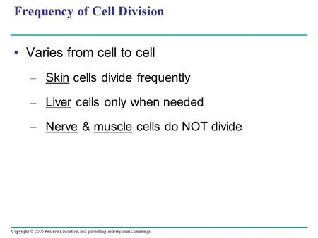 Frequency of Cell Division