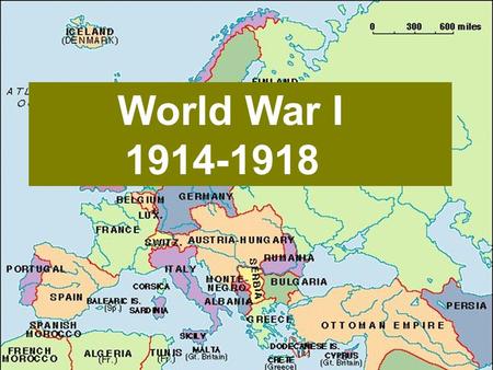 World War I 1914-1918 World War I 1914-1918. Causes of the war (long-term) Nationalism Nationalism Imperialism Imperialism Alliances Alliances Military.