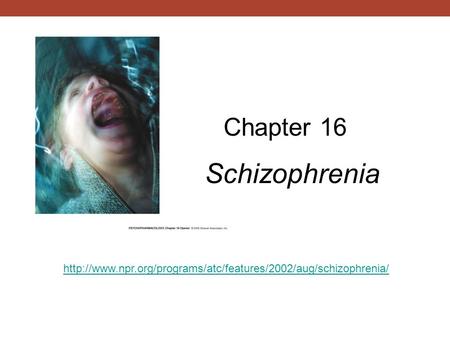 Chapter 16 Schizophrenia