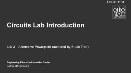 Circuits Lab Introduction