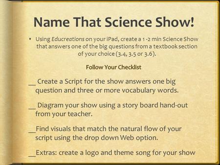 Name That Science Show!.  Temperature  Thermal energy  Thermometer  Heat  Convection vs. Conduction  Convection Currents.