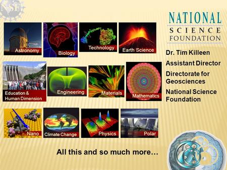 All this and so much more… Biology Technology Materials Engineering Mathematics Polar Nano Physics Climate Change Earth Science Astronomy Education & Human.
